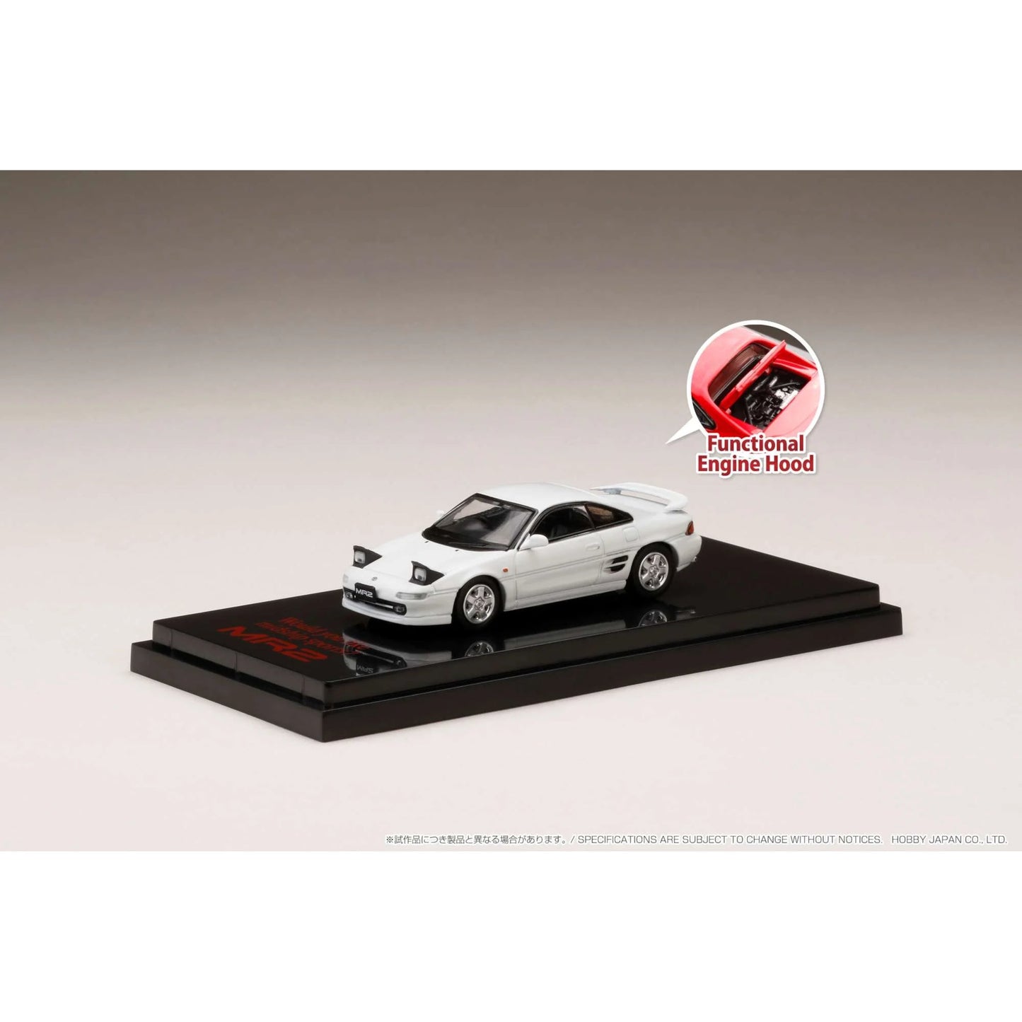 Toyota MR2 SW20 GT-S 1996 Open Headlight Super White II Hobby Japan 1/64 - HJ641045HW