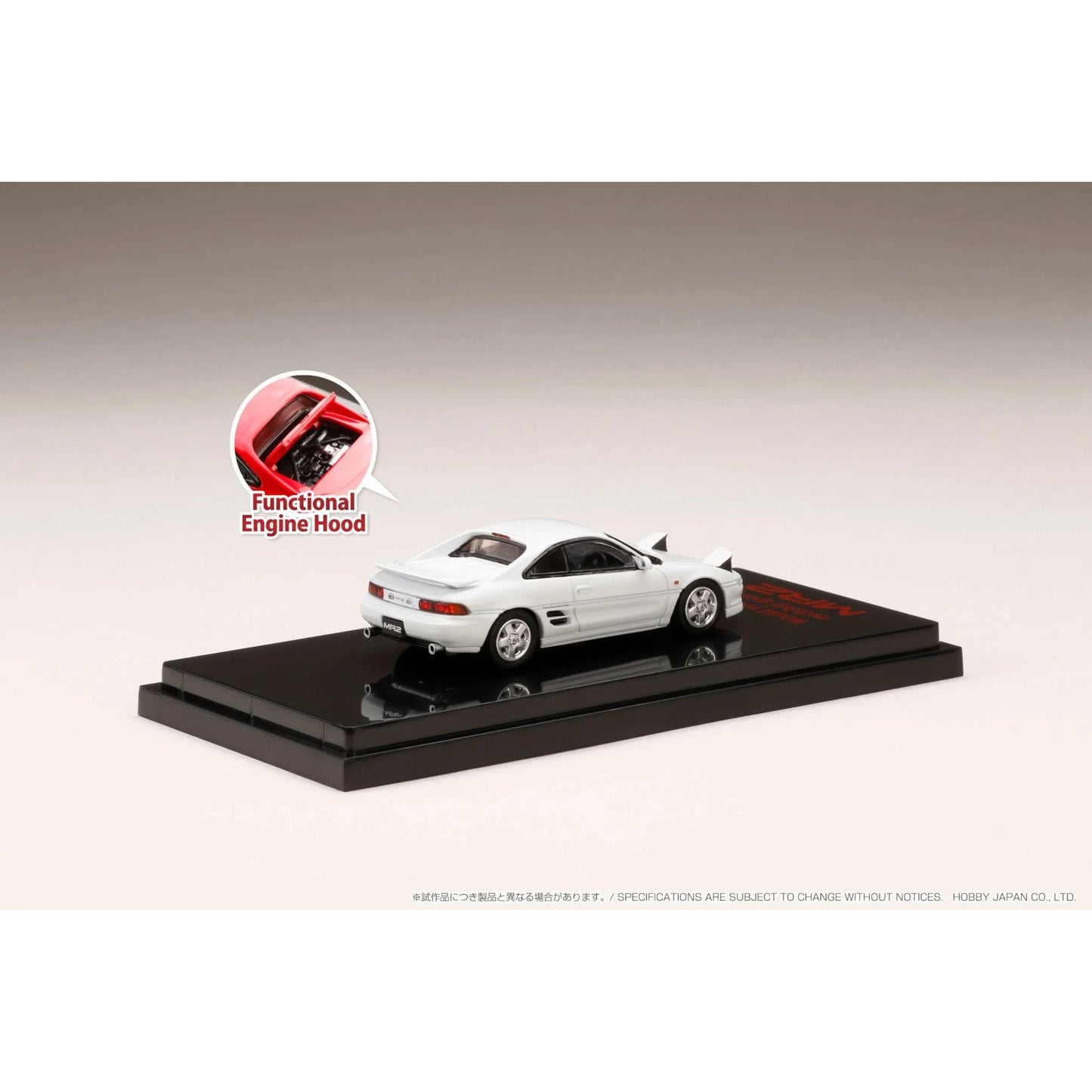 Toyota MR2 SW20 GT-S 1996 Open Headlight Super White II Hobby Japan 1/64 - HJ641045HW