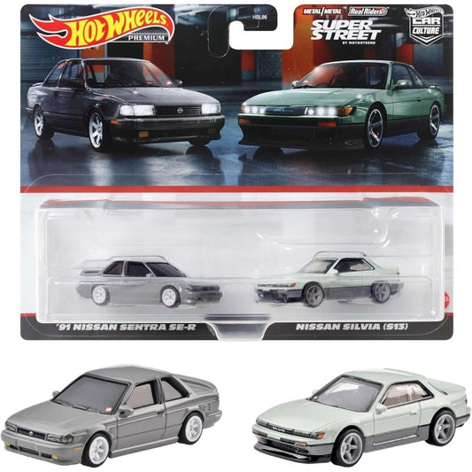 '91 Nissan Sentra SE-R & Nissan Silvia S13 Hotwheels 1/64 - HYF04