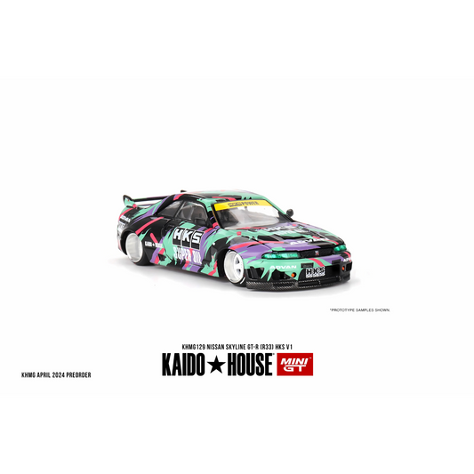 Kaido House Nissan Skyline GT-R R33 HKS V1 Mini GT 1/64