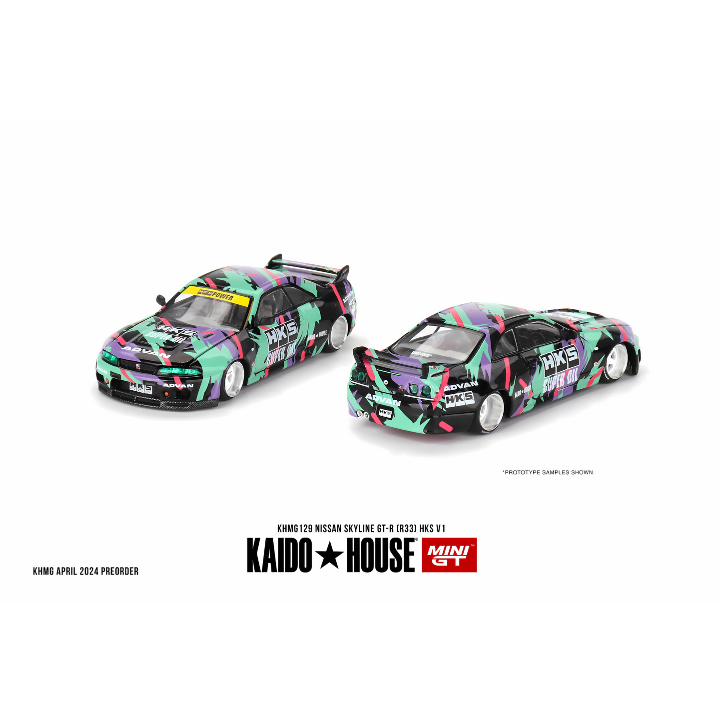 Kaido House Nissan Skyline GT-R R33 HKS V1 Mini GT 1/64