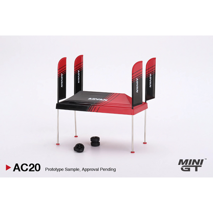 Paddock Service Tent Set ADVAN Mini GT 1/64