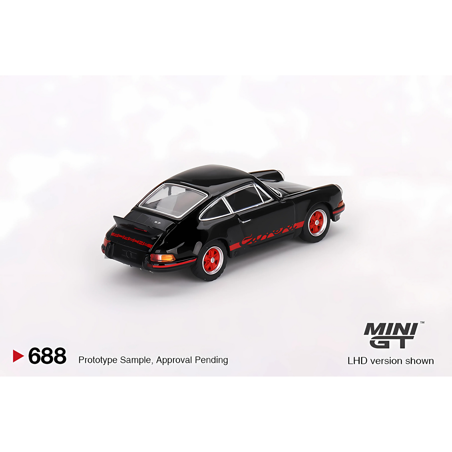 Porsche 911 Carrera RS 2.7 Noir/Rouge LHD Mini GT 1/64