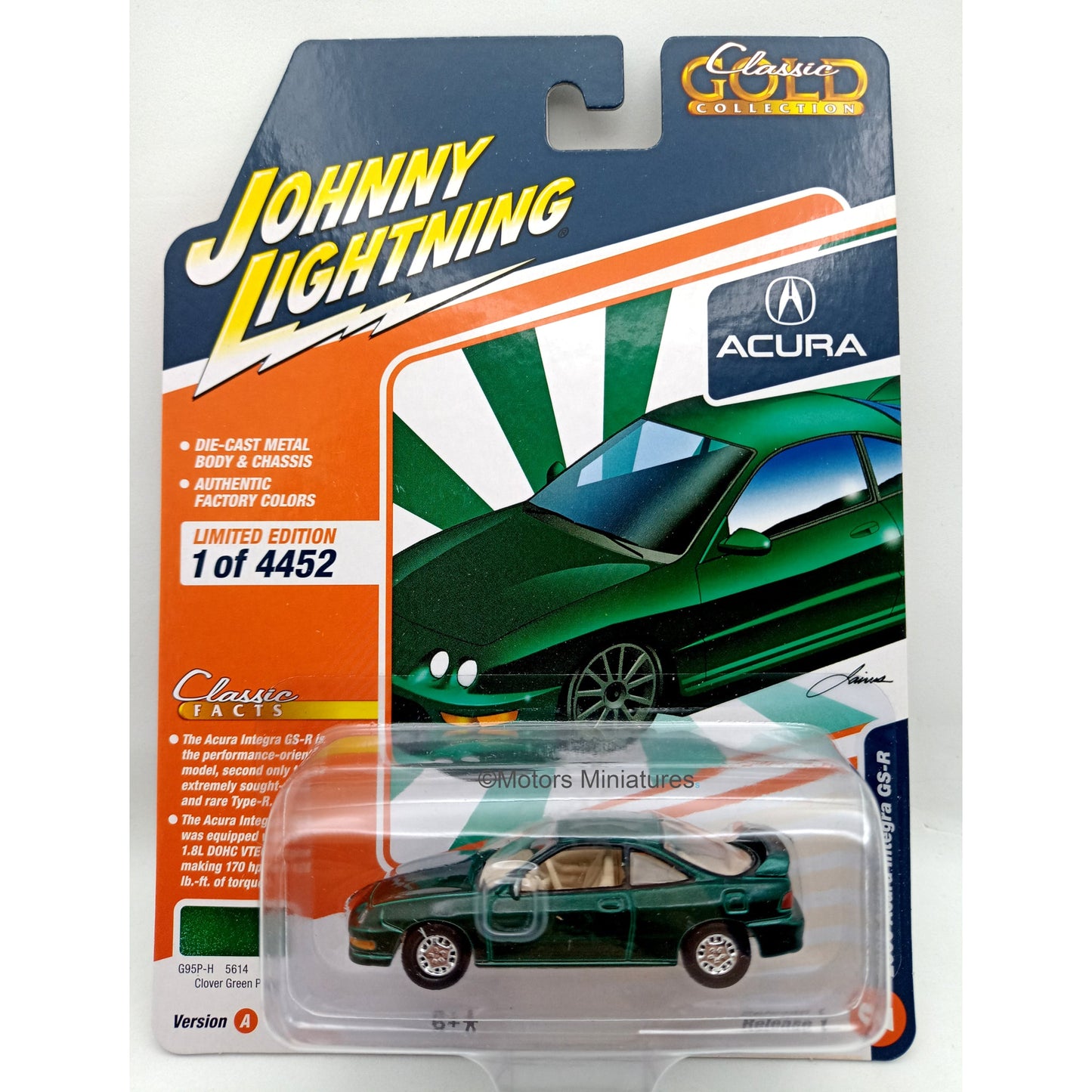Acura Integra Type - R 2000 Clover Green Pearl Johnny lightning 1/64 - JLCG031A - 2