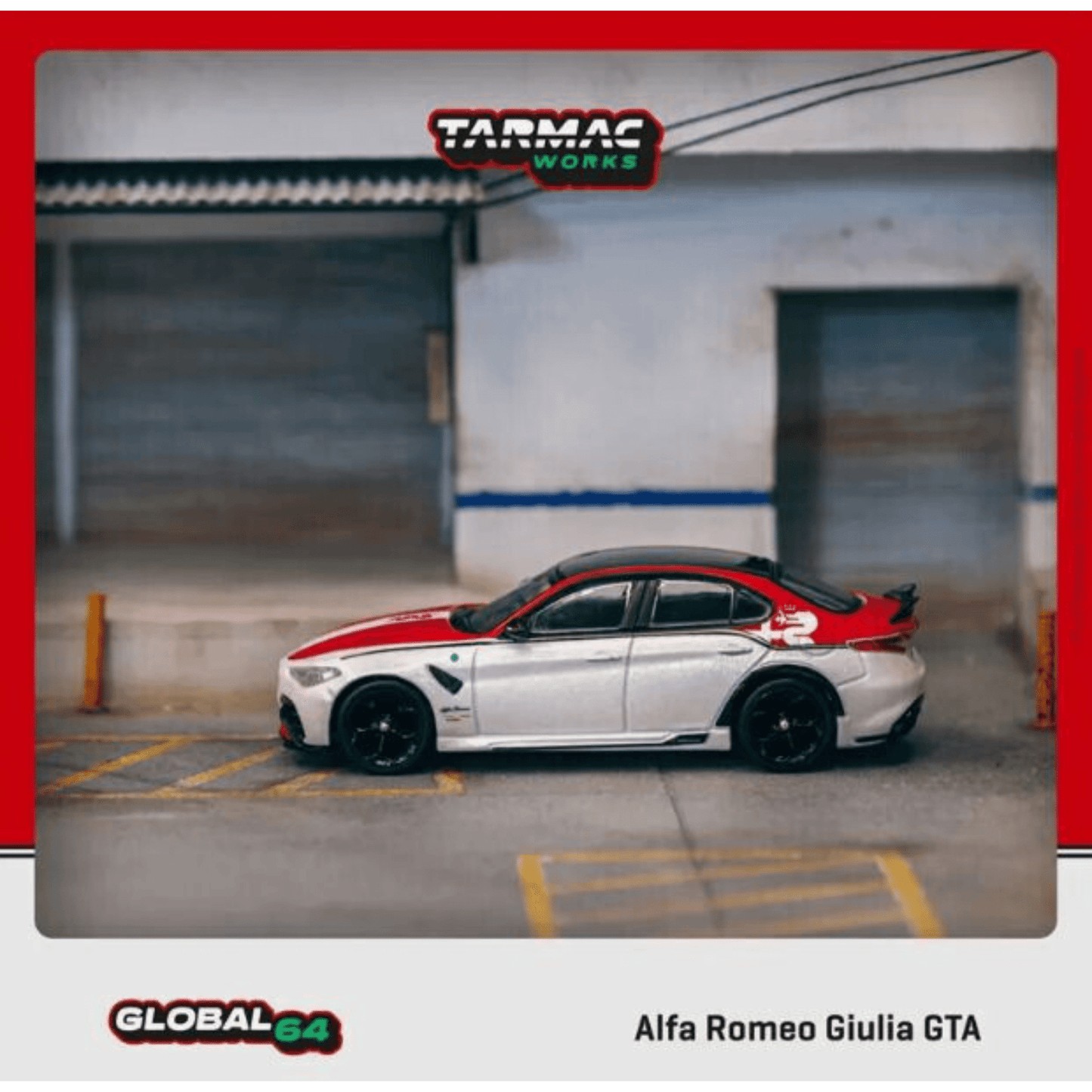 Alfa Romeo Giulia GTA Red/White Tarmac Works 1/64 - T64G - TL031 - RW