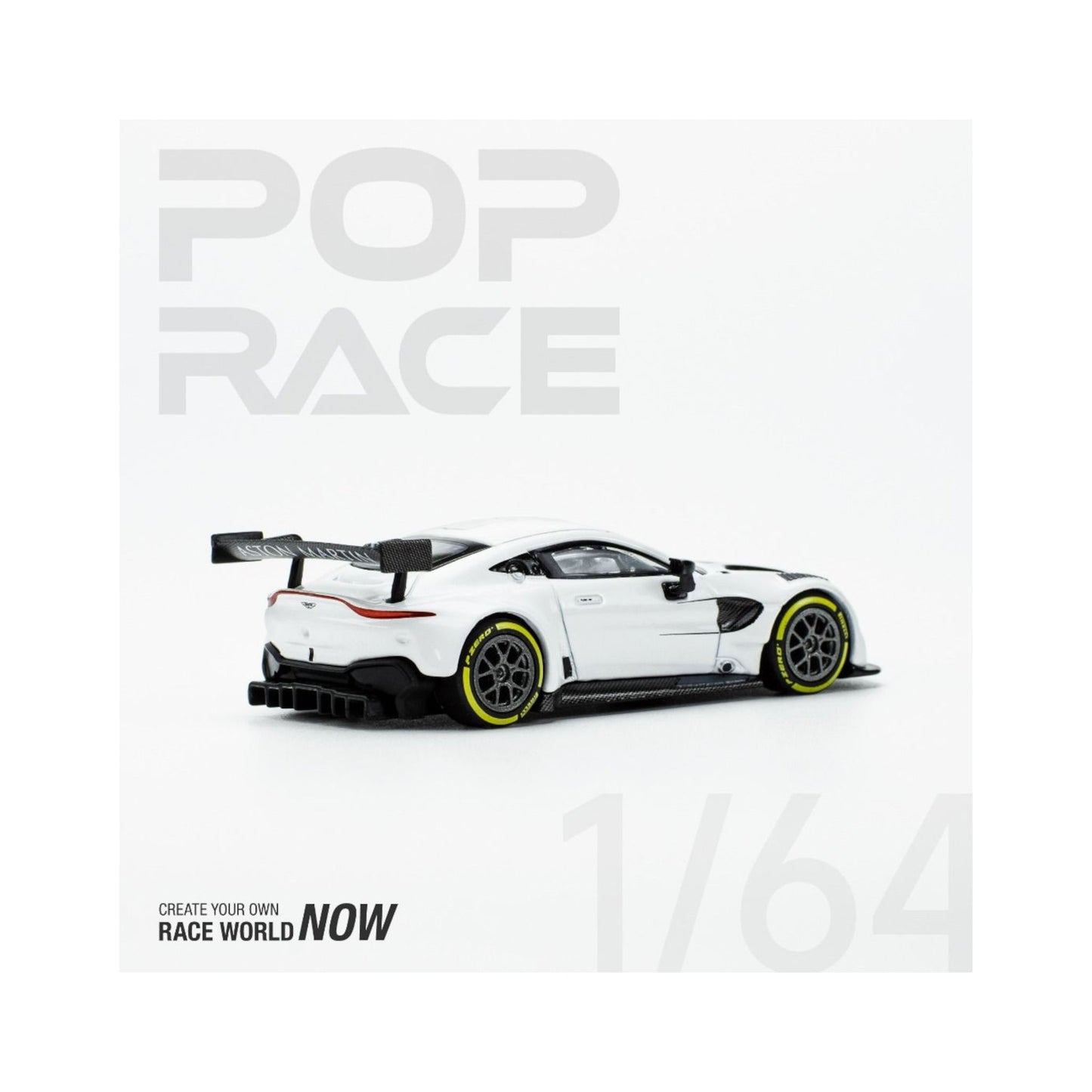 Aston Martin GT3 Blanc Pop Race 1/64 - PR640045