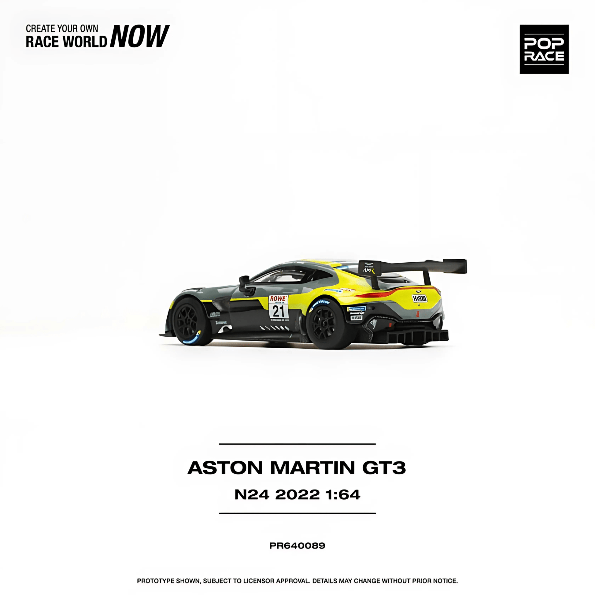 Aston Martin Vantage GT3 #21 Nurburgring 2022 Pop Race 1/64 - PR64 - 89