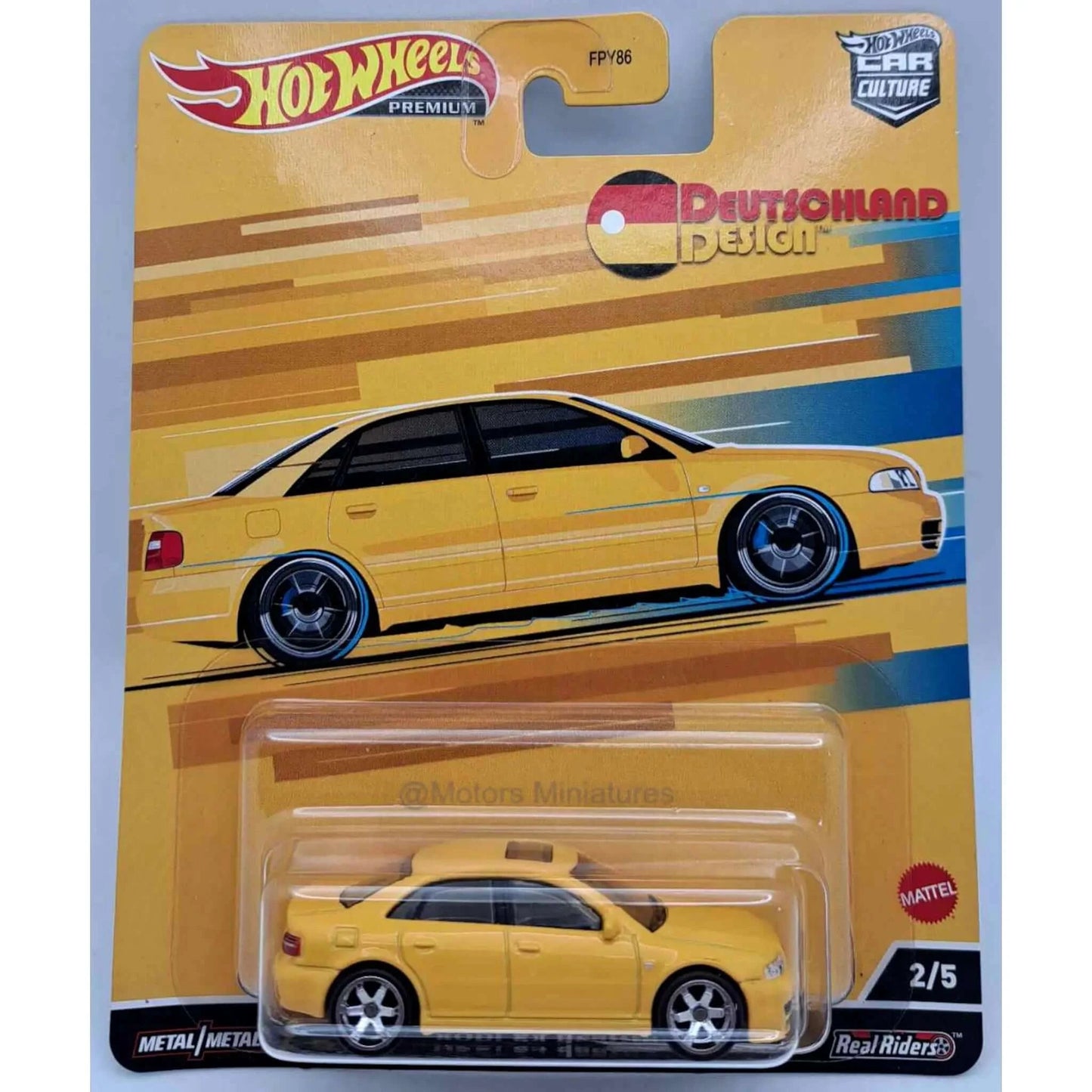 Audi S4 Quattro jaune Hotwheels 1/64 - hwmvHCJ95