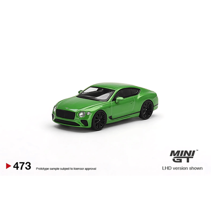 Bentley Continental GT Speed 2022 Apple Green LHD Mini GT 1/64 - MGT00473 - L