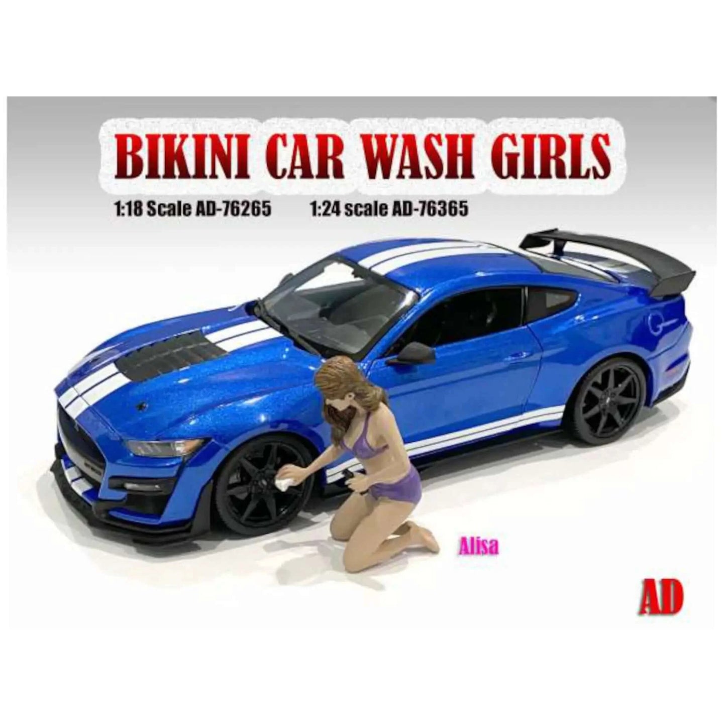 Bikini Car Wash Girl Alisa American Diorama 1/18 | Motors Miniatures