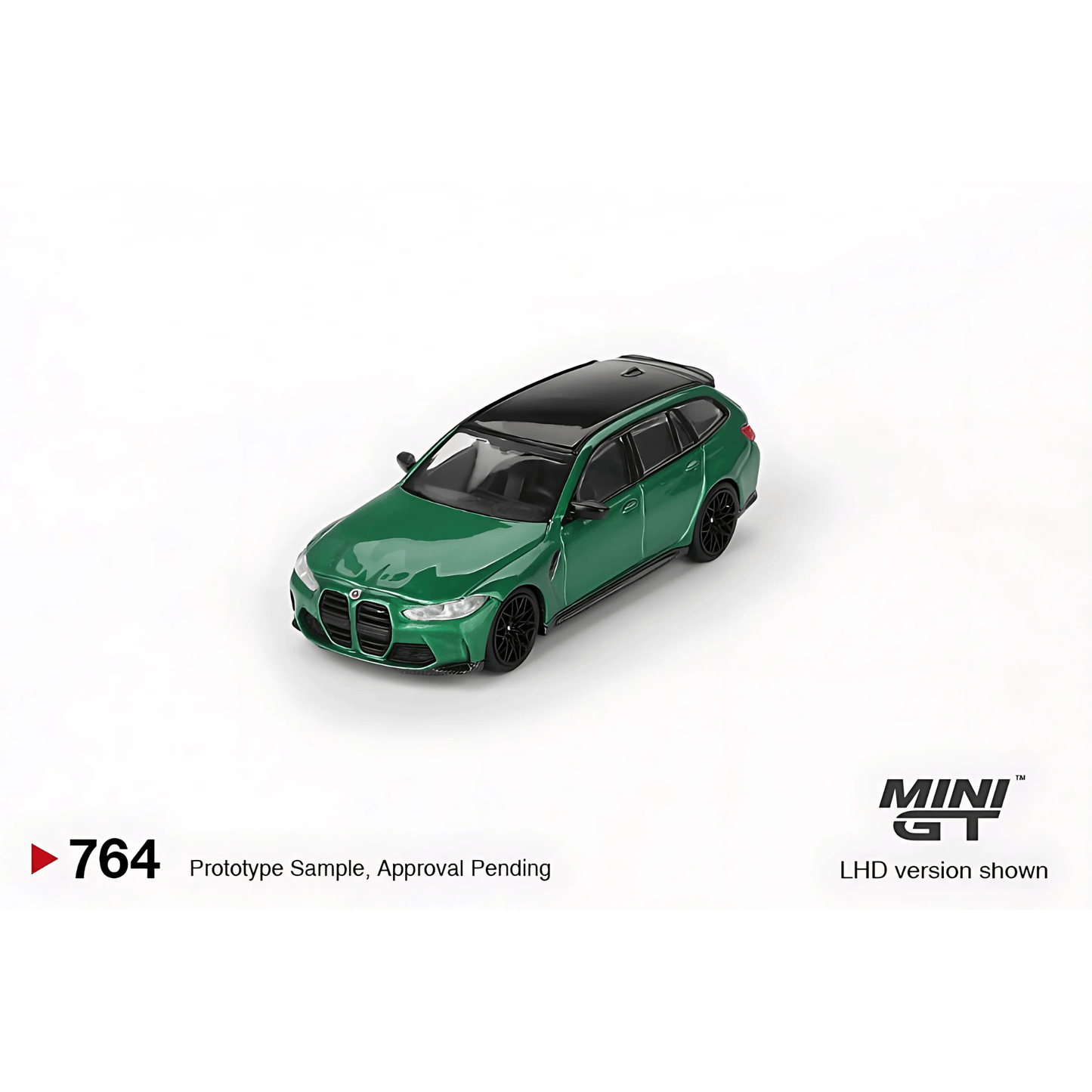 BMW M3 Competition Touring Isle of Man Green Metallic LHD Mini GT 1/64 - MGT00764 - L