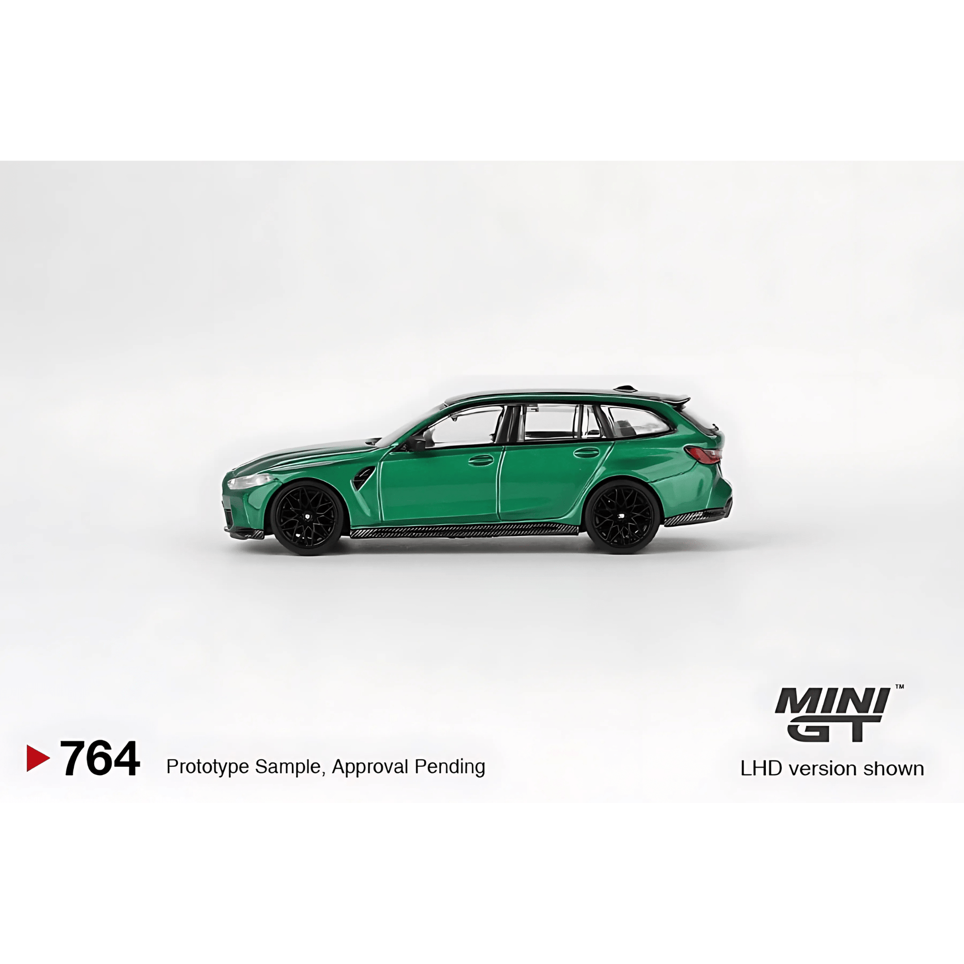 BMW M3 Competition Touring Isle of Man Green Metallic LHD Mini GT 1/64 - MGT00764 - L