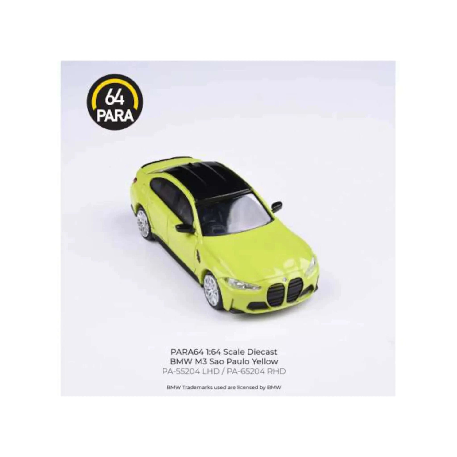 BMW M3 G80 lhd Sao Polo Yellow Para64 1/64 | Motors Miniatures