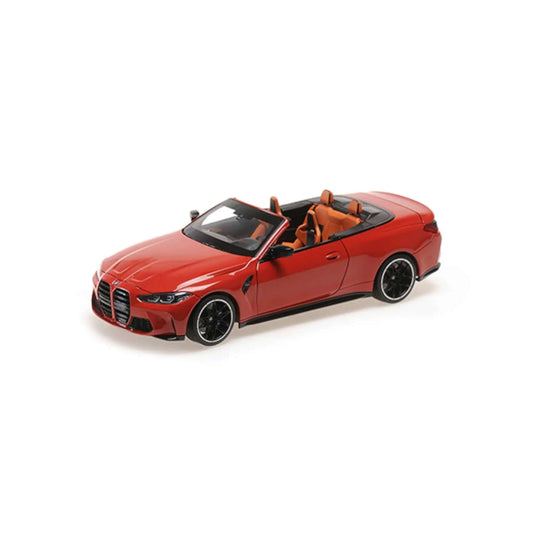 BMW M4 Cabriolet 2021 Red Metallic Minichamps 1/18 - mcM4R