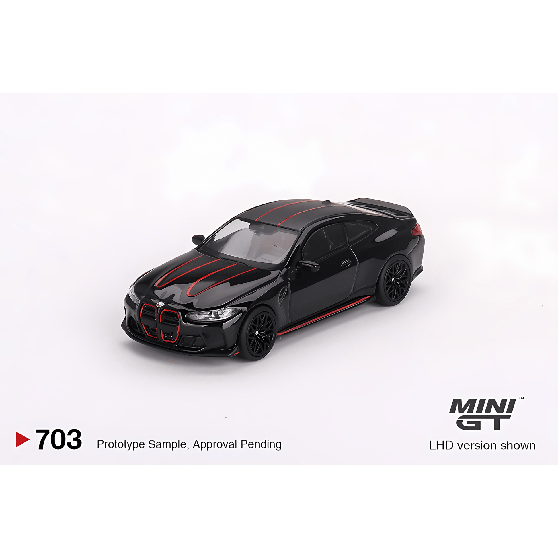 BMW M4 CSL Black Sapphire LHD Mini GT 1/64 - MGT00703 - L