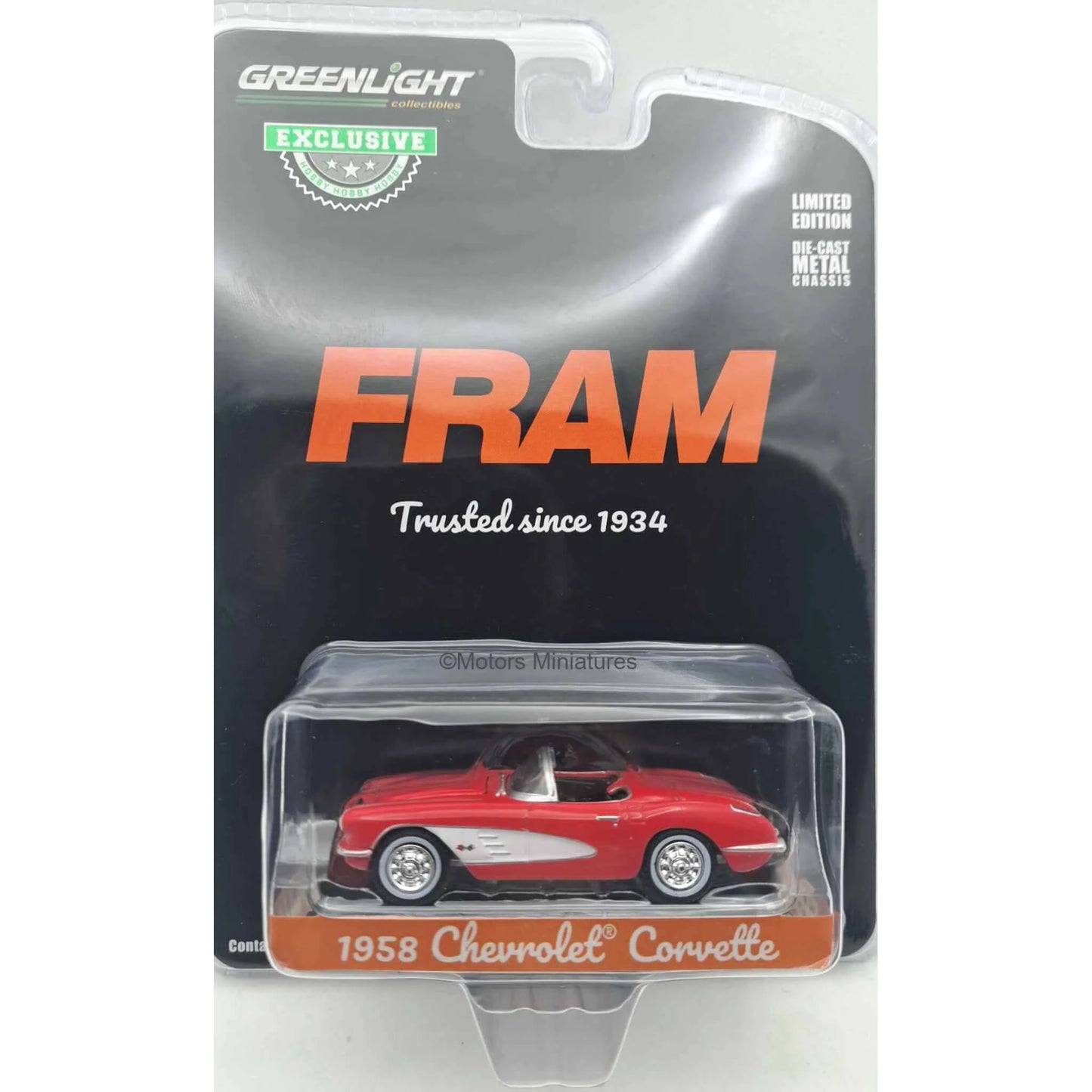 Chevrolet Corvette 1958 *FRAM* Greenlight 1/64 | Motors Miniatures
