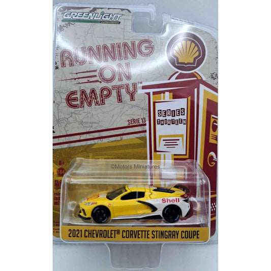 Chevrolet Corvette Stingray Coupe 2021 *Shell Oil* Greenlight 1/64 | Motors Miniatures