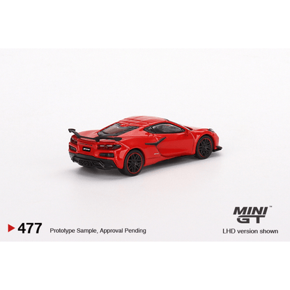 Chevrolet Corvette Z06 2023 Torch Red RHD Mini GT 1/64 - MGT00477 - R