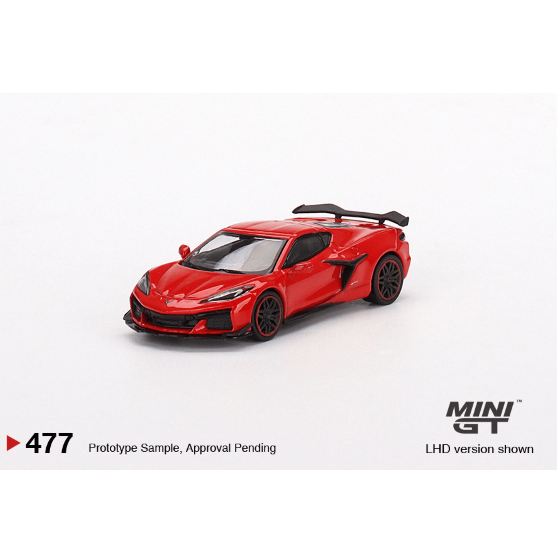 Chevrolet Corvette Z06 2023 Torch Red RHD Mini GT 1/64 - MGT00477 - R