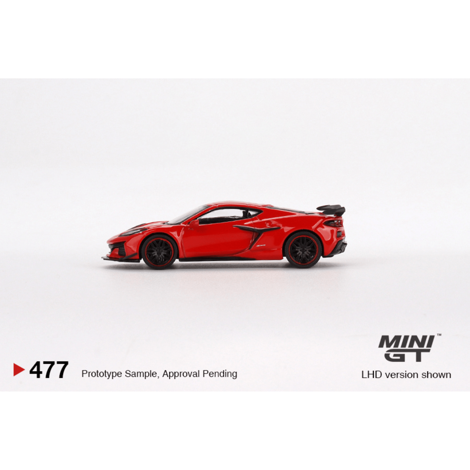 Chevrolet Corvette Z06 2023 Torch Red RHD Mini GT 1/64 - MGT00477 - R