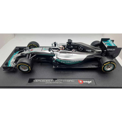 F1 Mercedes Benz AMG W07 Hybrid 2016 #44 Lewis Hamilton Bburago 1/18 | Motors Miniatures