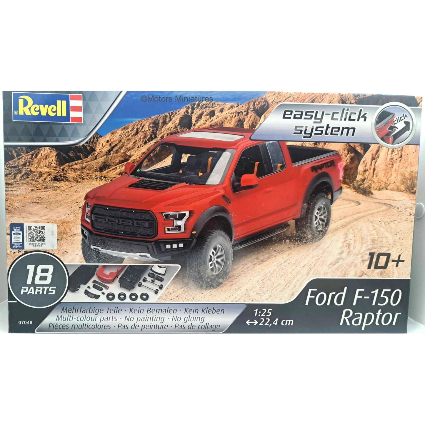 Ford F150 Raptor Modelkit Easy Click Revell 1/25 | Motors Miniatures