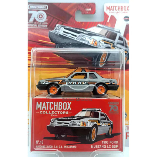 Ford Mustang LX SSP 1993 Police Matchbox 1/64 | Motors Miniatures