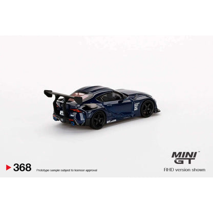 HKS Toyota GR Supra (A90) 2021 downshift blue Mini GT 1/64 | Motors Miniatures