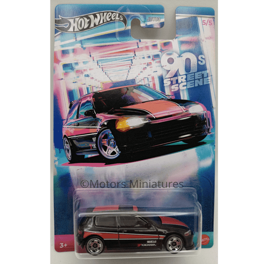 Honda Civic EG 1992 90's Street Scene Hotwheels 1/64 - JCB56