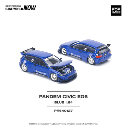 Honda Civic EG6 v1.5 Pandem Pop Race 1/64 - PR640127