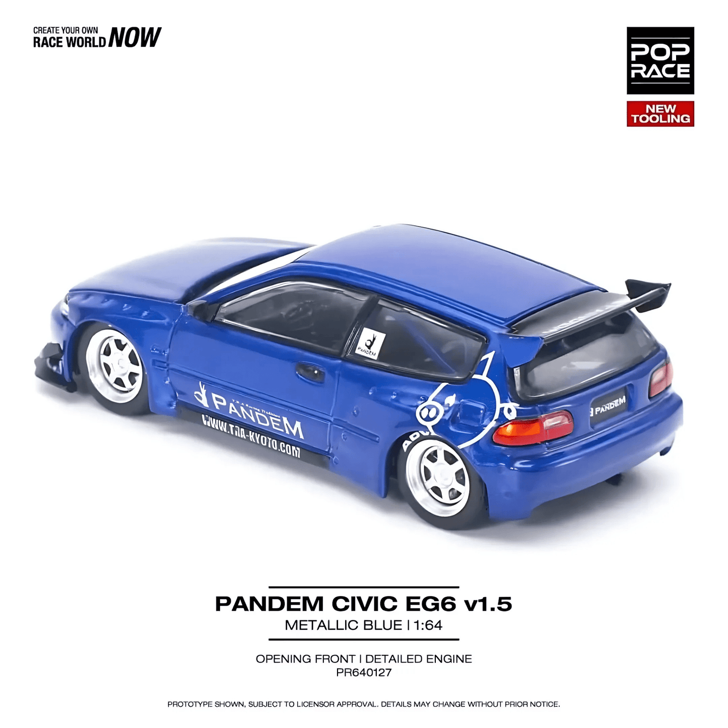 Honda Civic EG6 v1.5 Pandem Pop Race 1/64 - PR640127