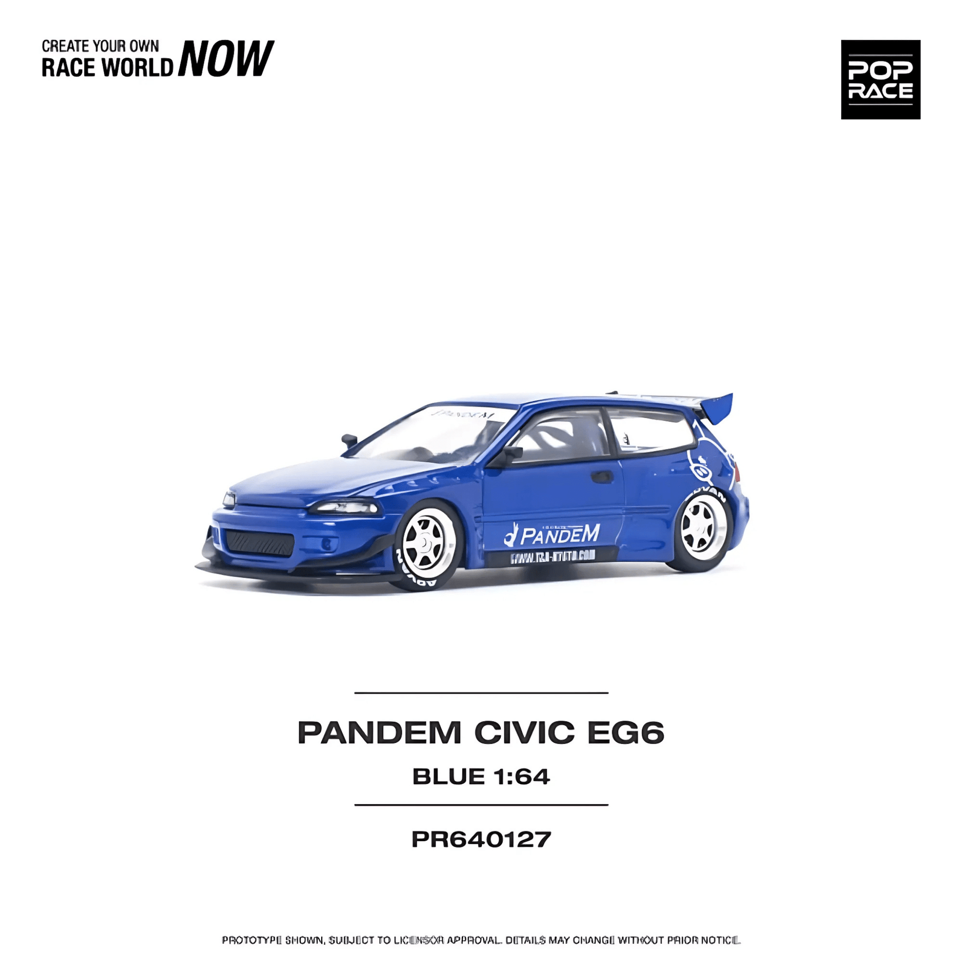 Honda Civic EG6 v1.5 Pandem Pop Race 1/64 - PR640127