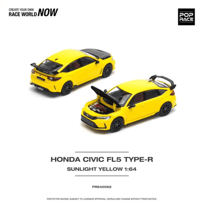 Honda Civic FL5 Type - R Sunlight Yellow Pop Race 1/64 - PR640062