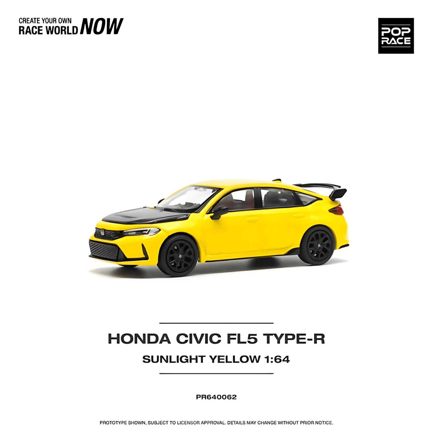 Honda Civic FL5 Type - R Sunlight Yellow Pop Race 1/64 - PR640062