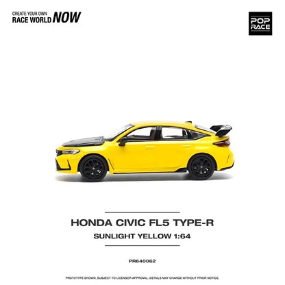 Honda Civic FL5 Type - R Sunlight Yellow Pop Race 1/64 - PR640062