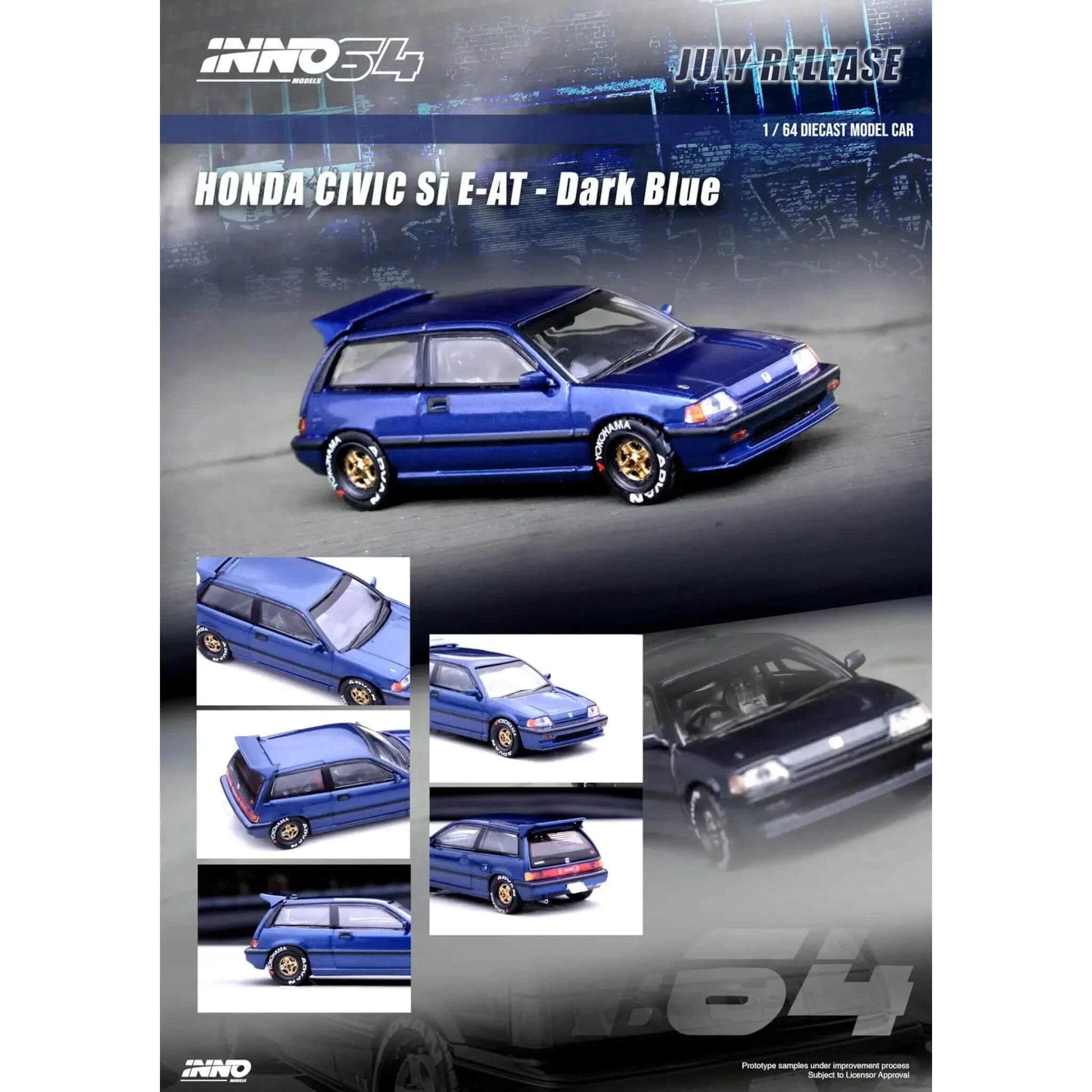 Honda Civic Si E-AT dark blue Inno64 1/64 | Motors Miniatures