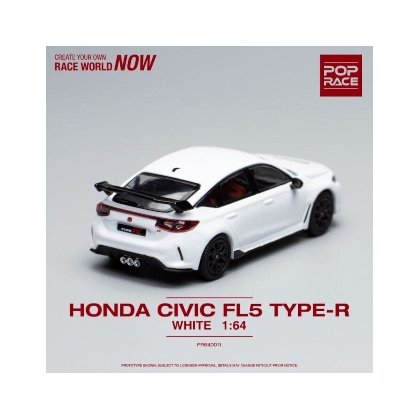 Honda Civic Type R FL5 Blanc Pop Race 1/64 - PR640011