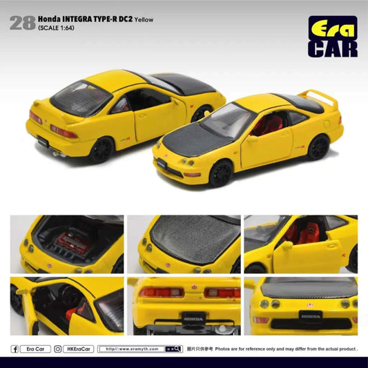 Honda integra Type-R DC2 jaune Era Car 1/64 | Motors Miniatures