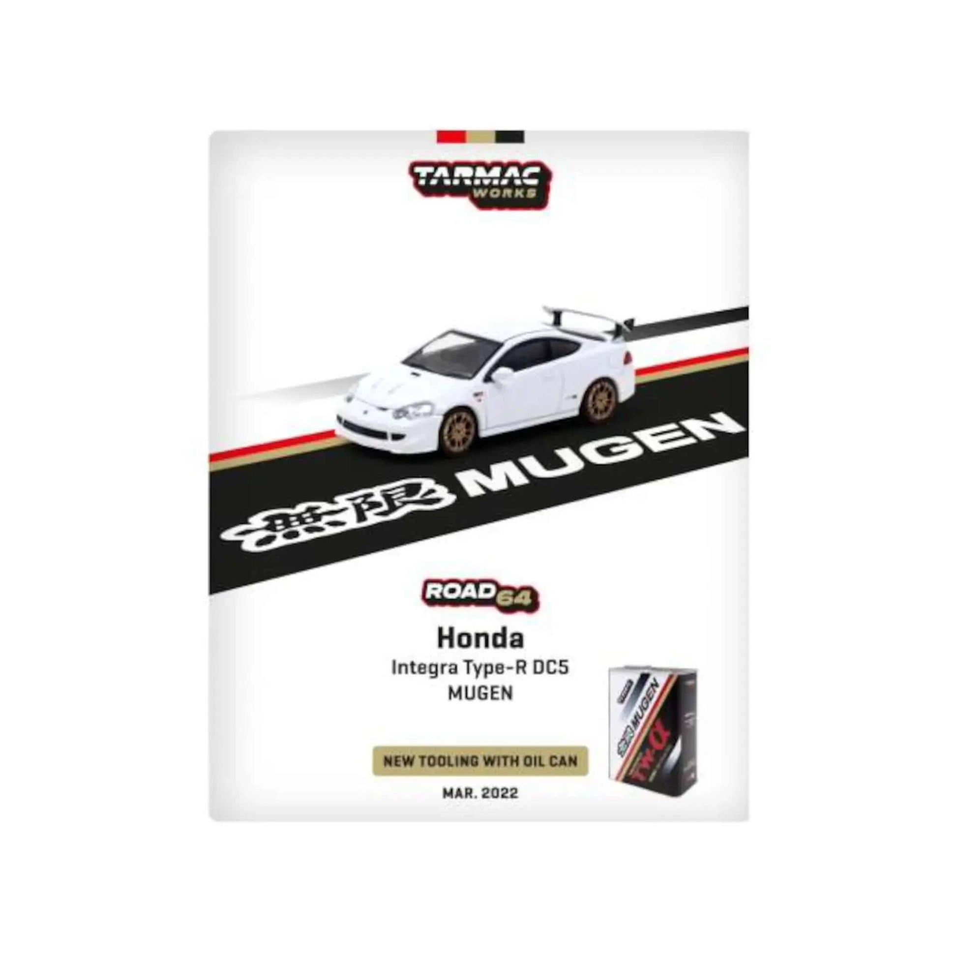 Honda Integra Type-R DC5 Mugen white championship oil can Tarmac Works 1/64 | Motors Miniatures