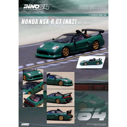 Honda NSX-R GT NA2 matt green Inno64 1/64 - in64NSXGT-MGR