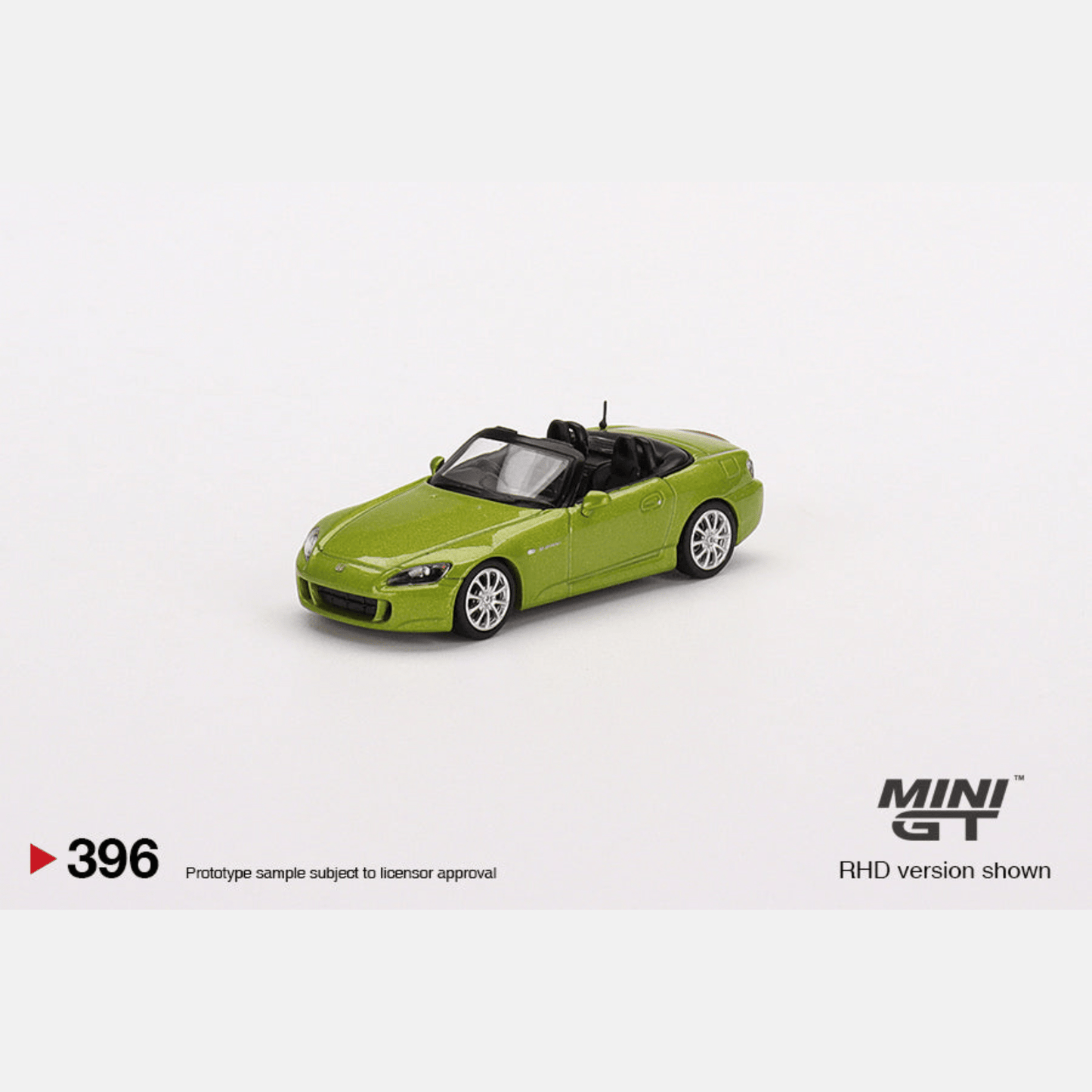 Honda S2000 AP2 RHD Lime Green Metallic Mini GT 1/64 - MGT00396 - R