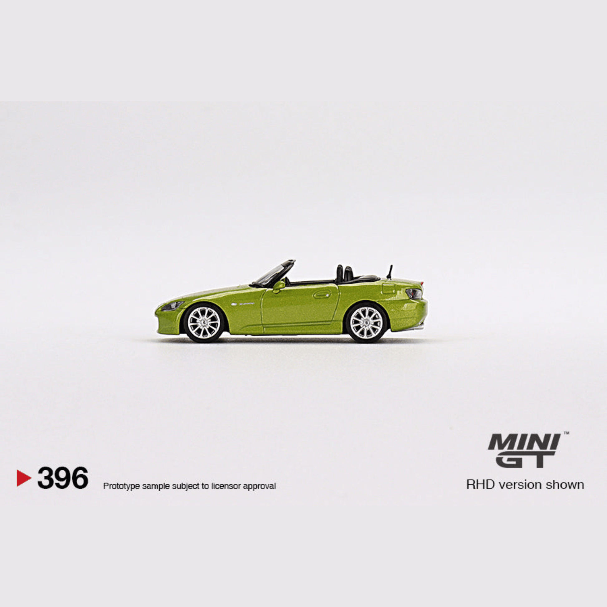 Honda S2000 AP2 RHD Lime Green Metallic Mini GT 1/64 - MGT00396 - R