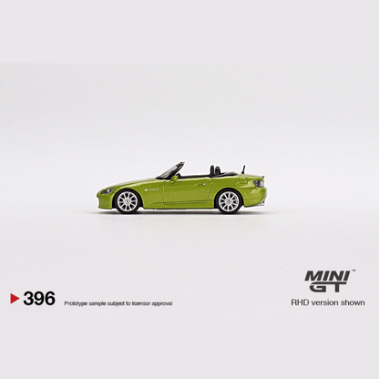 Honda S2000 AP2 RHD Lime Green Metallic Mini GT 1/64 - MGT00396 - R