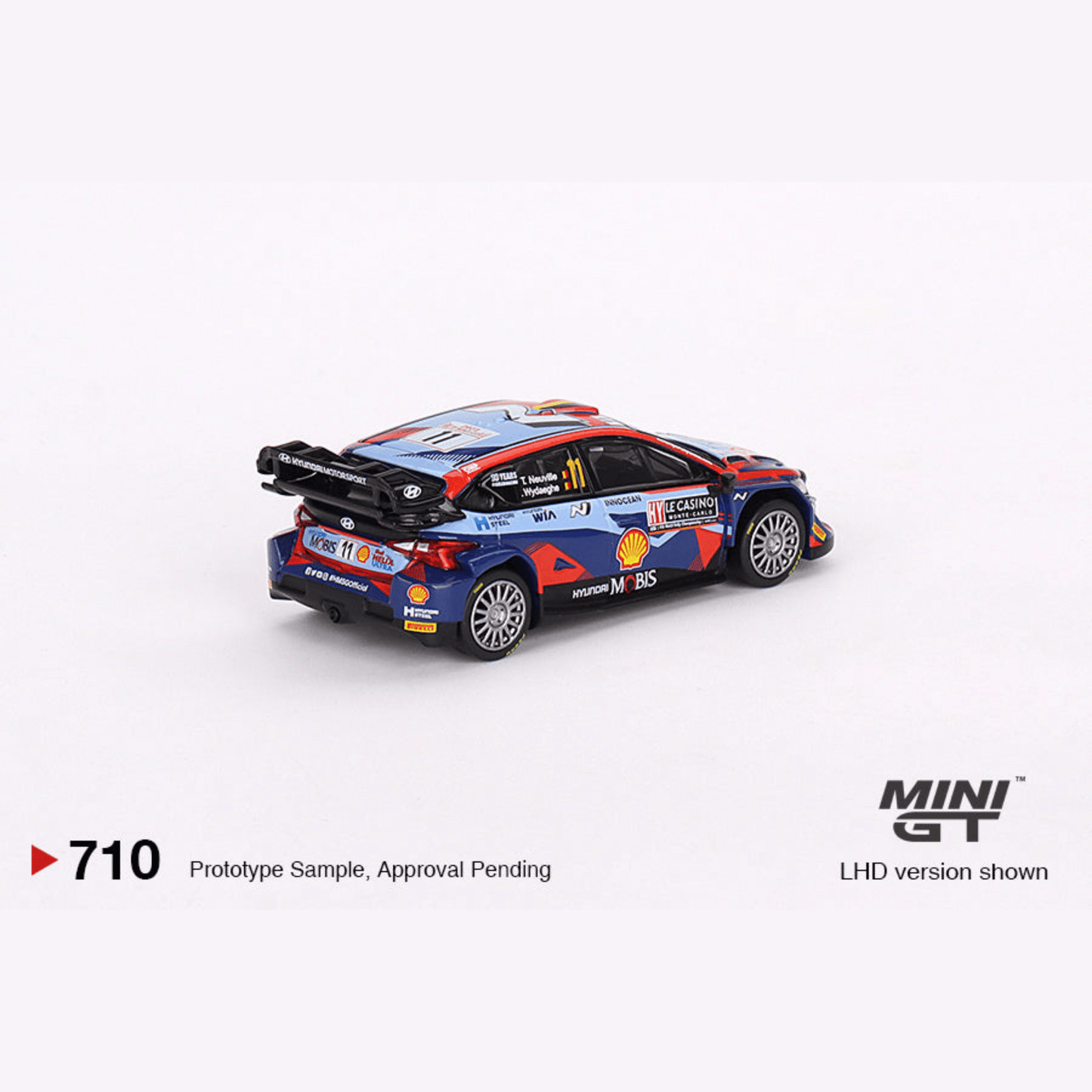 Hyundai i20 N Rally1 Hybrid #11 T.Neuville 2023 Rally Monte Carlo 3rd Place Mini GT 1/64 - MGT00710 - L