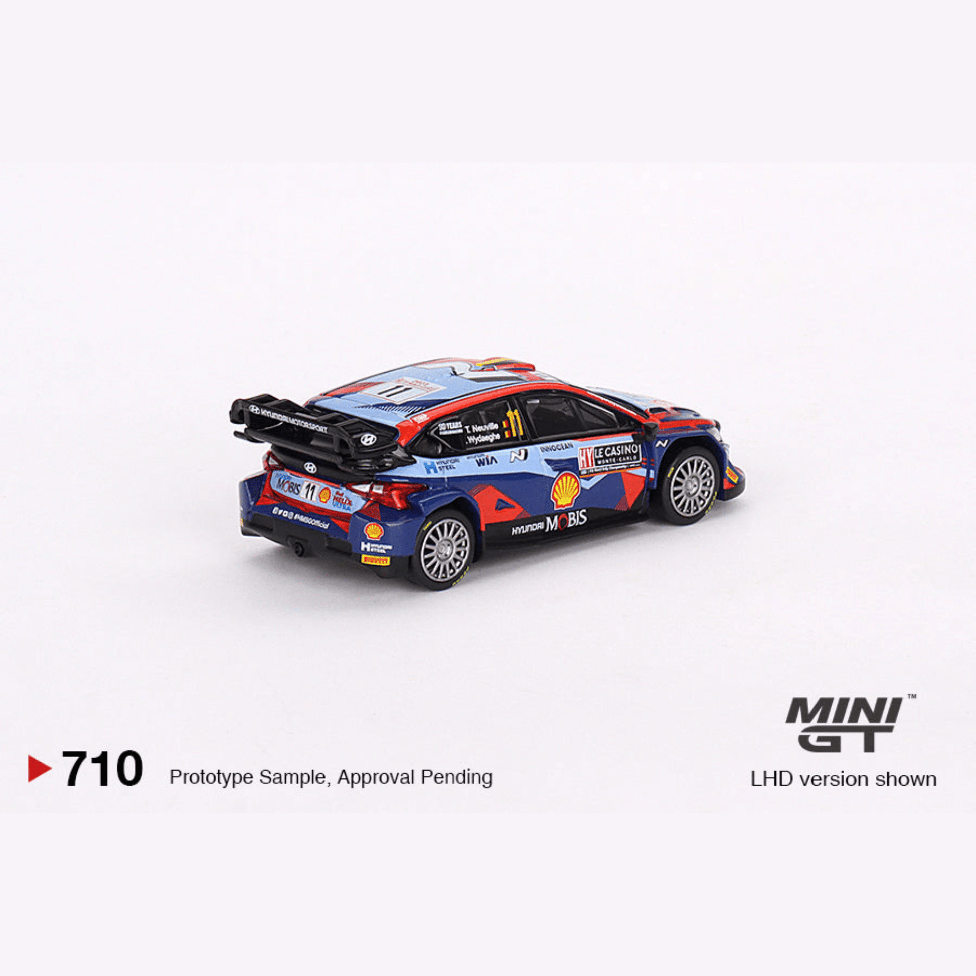 Hyundai i20 N Rally1 Hybrid #11 T.Neuville 2023 Rally Monte Carlo 3rd Place Mini GT 1/64 - MGT00710 - L