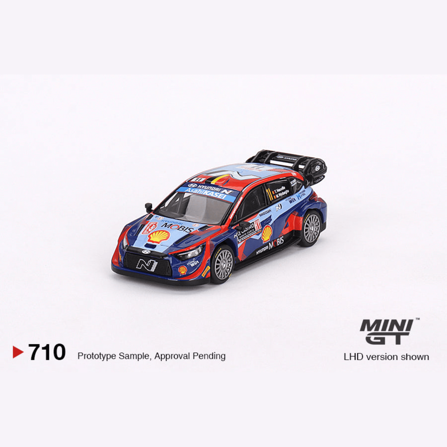 Hyundai i20 N Rally1 Hybrid #11 T.Neuville 2023 Rally Monte Carlo 3rd Place Mini GT 1/64 - MGT00710 - L