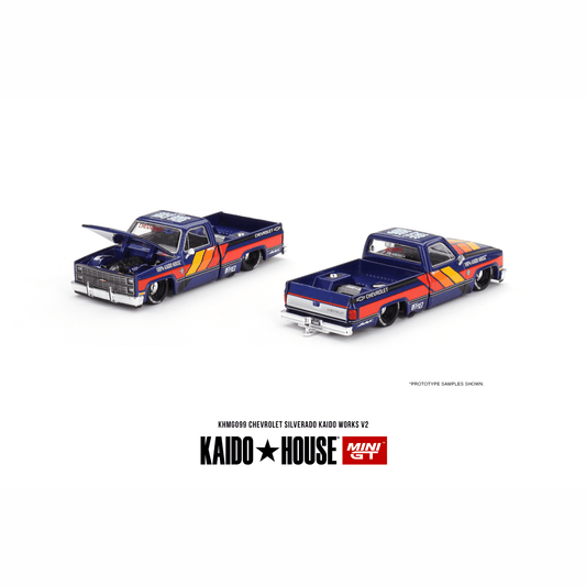 Kaido House Chevrolet Silverado KAIDO WORKS V2 Mini GT 1/64 - KHMG099