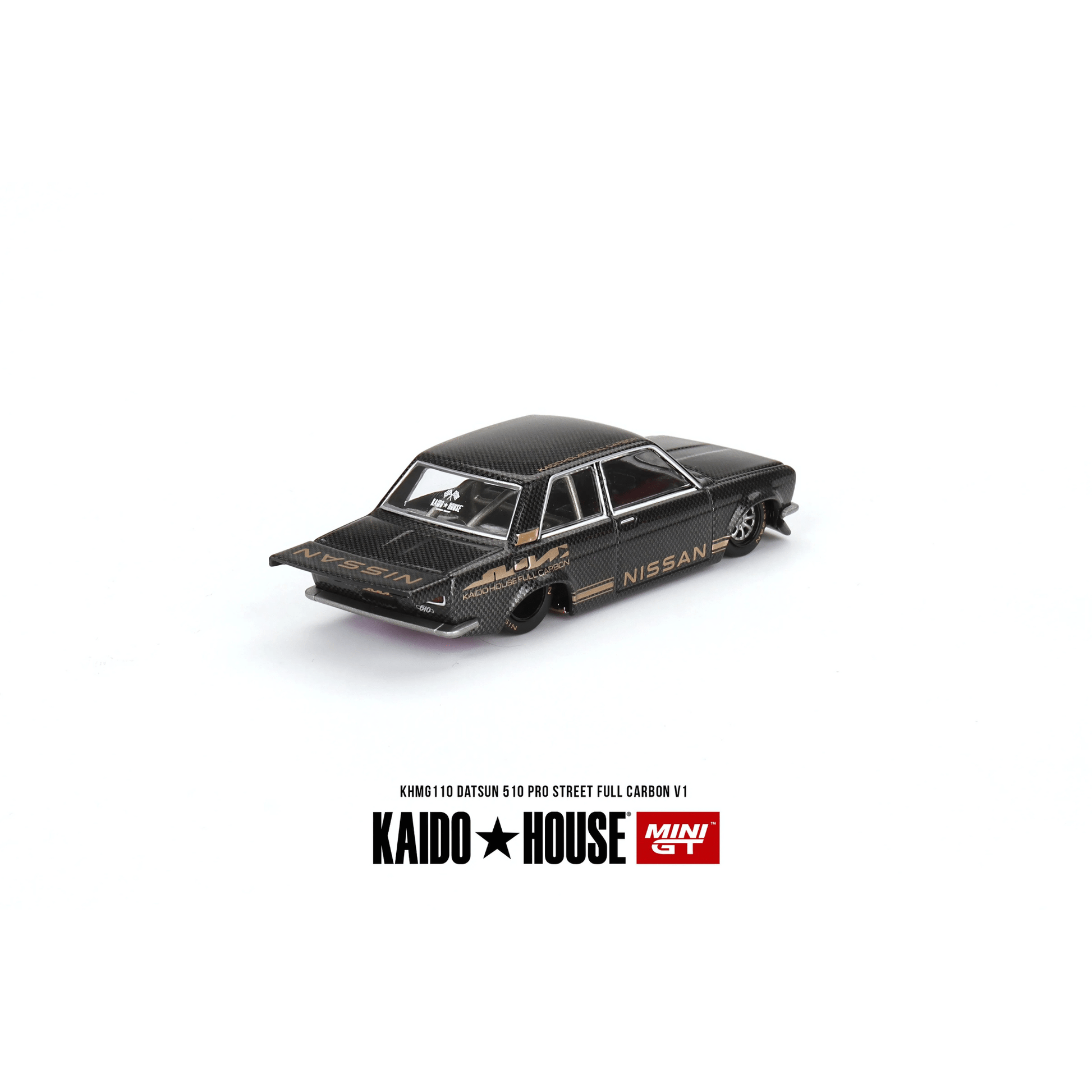 Kaido House Datsun 510 Pro Street Full Carbon V1 Mini GT 1/64 - KHMG110