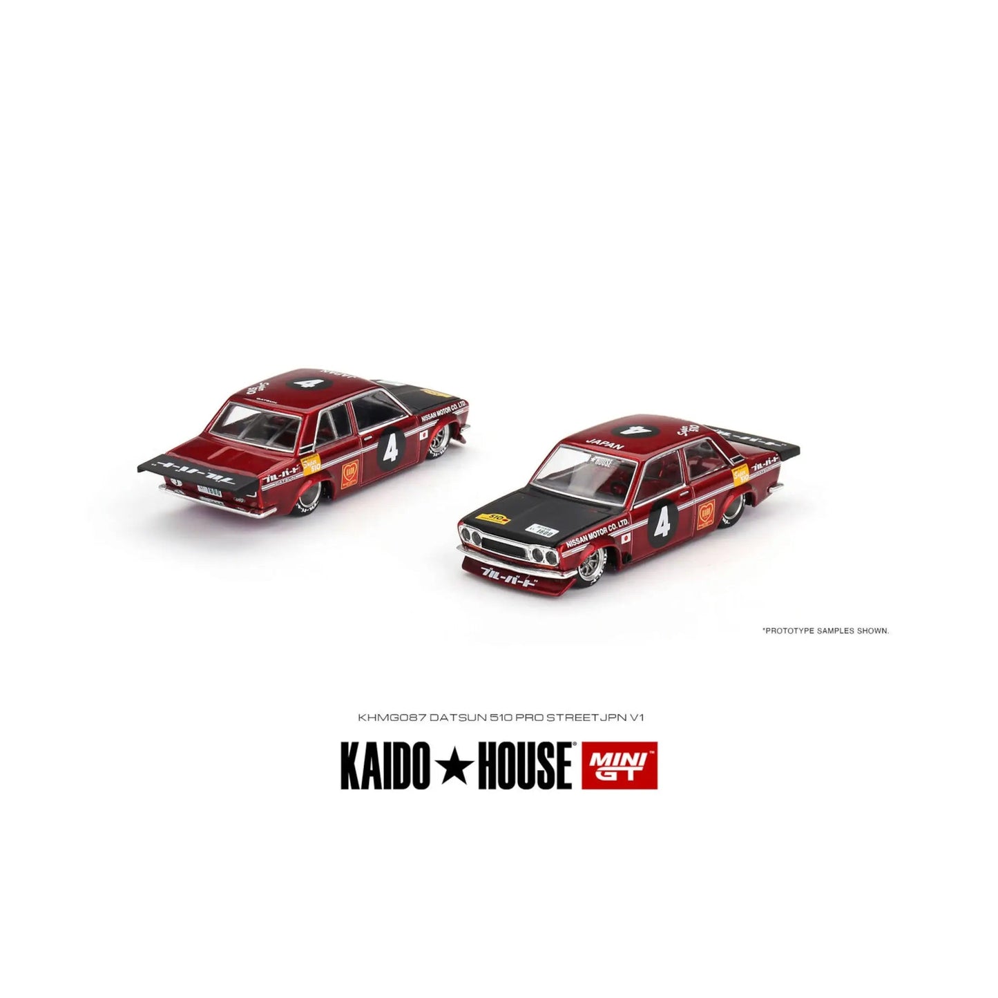 Kaido House Datsun 510 Pro Street JPN V1 Mini GT 1/64 - MGTKHMG087