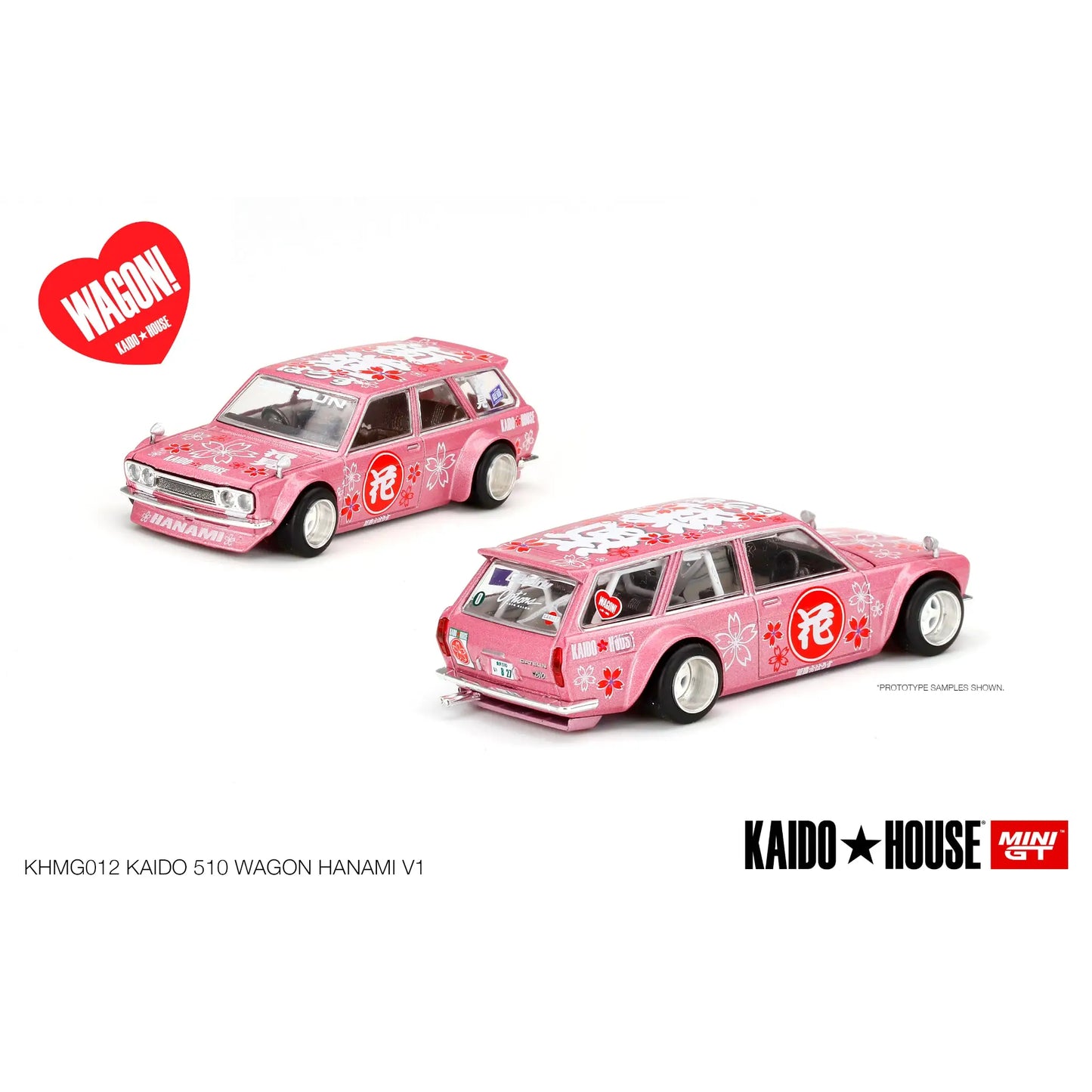 Kaido House Datsun 510 Wagon Hanami v2 pink Mini GT 1/64 | Motors Miniatures
